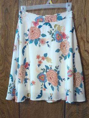 Philosophy Cream Skirt with Pink, Blue & Yellow Floral Print